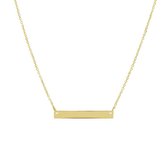 Sparkle14 Graveerketting 1,0 mm Plaat 3,5 mm 43 - 46 cm - Goud