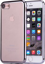Mobigear Royal TPU Backcover Hoesje - Geschikt voor iPhone SE (2020) / 8 / 7 - Transparant / Zilver