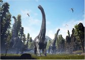 Dinosaurus groep langnekken (Alamosaurus) - Foto op Posterpapier - 59.4 x 42 cm (A2)