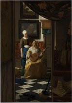 De liefdesbrief, Johannes Vermeer - Foto op Posterpapier - 29.7 x 42 cm (A3)