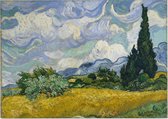 Korenveld met cipressen, Vincent van Gogh - Foto op Posterpapier - 59.4 x 42 cm (A2)