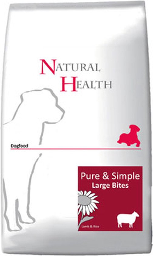 Natural Health Droogvoer Natural Health Dog Large Bite 12.5 Kg.