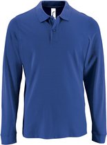 SOLS Heren Perfecte Lange Mouw Pique Polo Shirt (Koningsblauw)