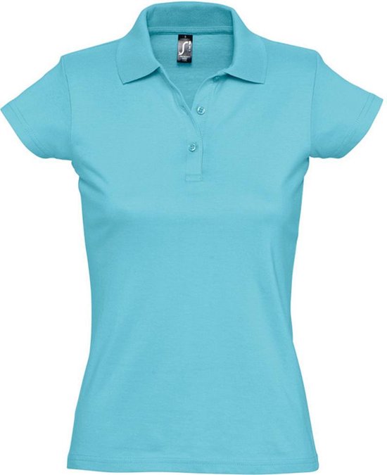 SOLS Dames/dames Prescott Poloshirt met korte mouwen Jersey Polo (Blauw Atol)