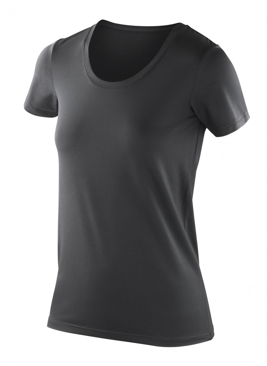 Spiro Dames/dames Softex Super Soft Stretch T-Shirt (Zwart)