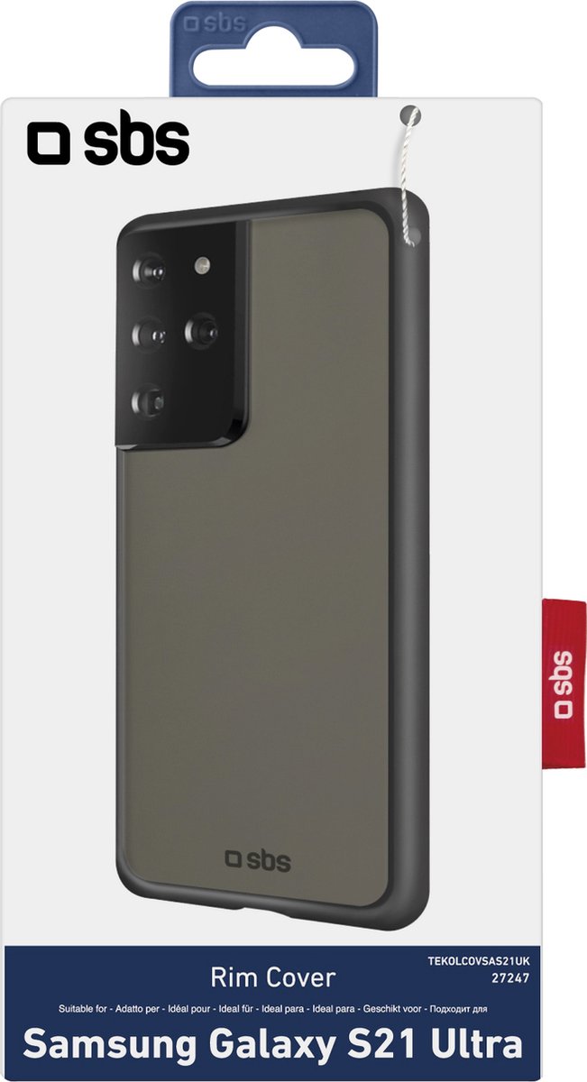 SBS Rim Cover Samsung Galaxy S21 Ultra, zwart