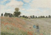 Klaprozen, Claude Monet - Foto op Forex - 80 x 60 cm