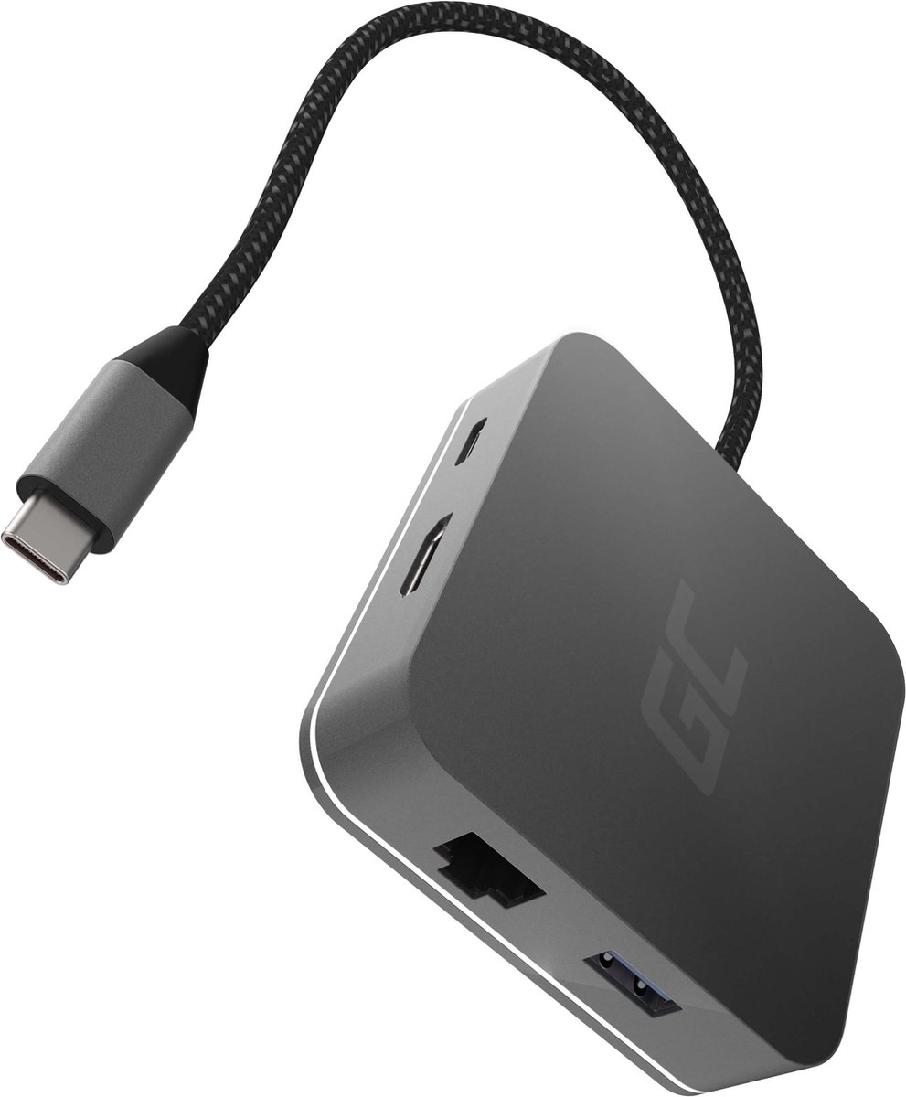 GREEN CELL Docking Station HUB USB 6in1 (USB 3.0 HDMI Ethernet USB-C) voor Apple MacBook, Dell XPS, Asus ZenBook thumbnail 4