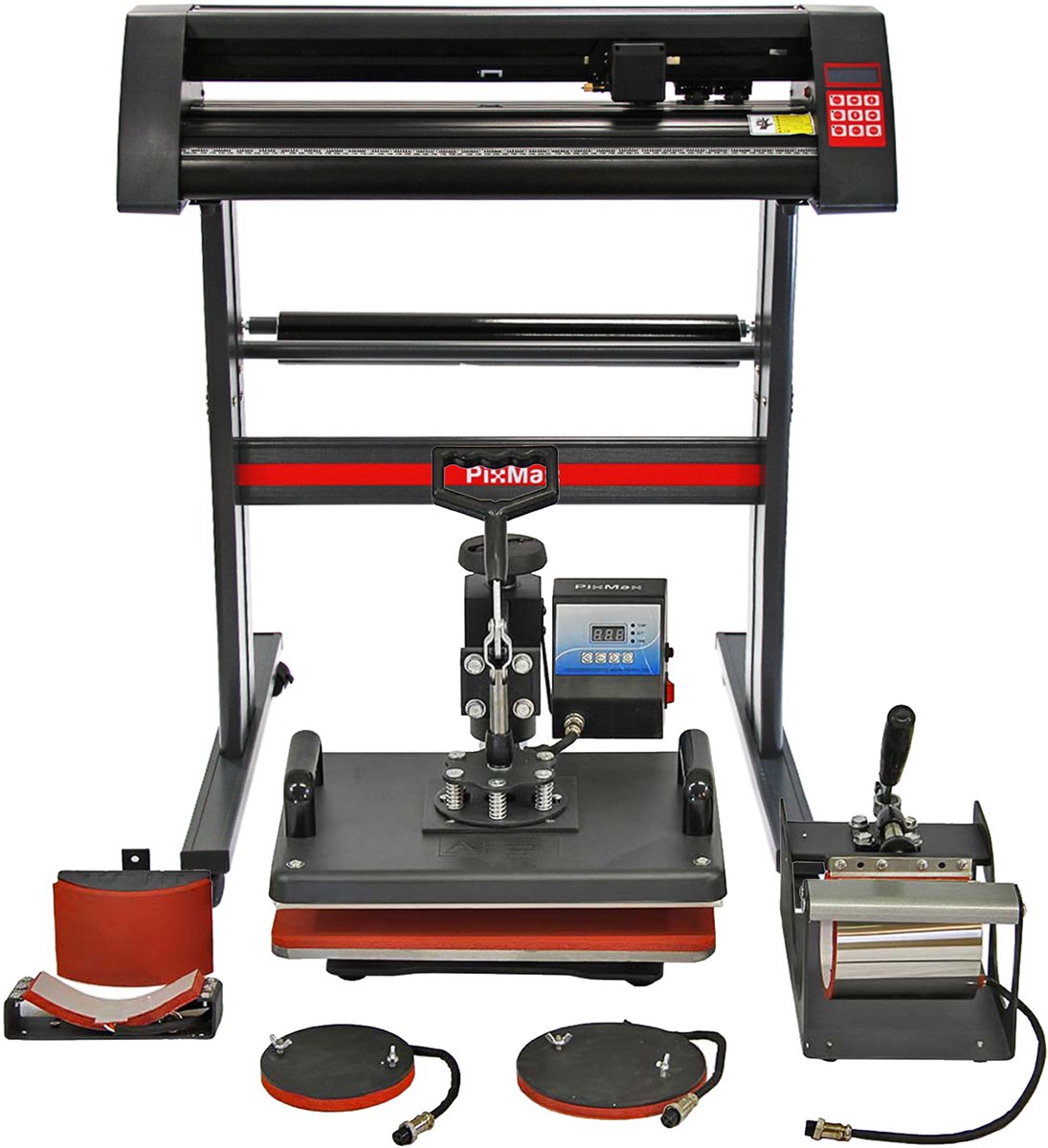 5-in-1 pers + vinylsnijder - zwart - 38x38 cm - 720mm snijbreedte