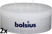 Bolsius Mammoetkaars - Rond - 5 Lonten - Wit - 55 Uur - 2 Stuks