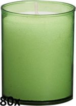 80 stuks Bolsius ReLight kaars in lime groene houder 64/50 (24 uur)