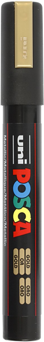 Posca Marker, afm PC-5M, lijndikte 2,5 mm, medium, goud, 1 stuk