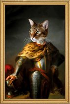 JUNIQE - Poster met houten lijst King Maui -40x60 /Bruin