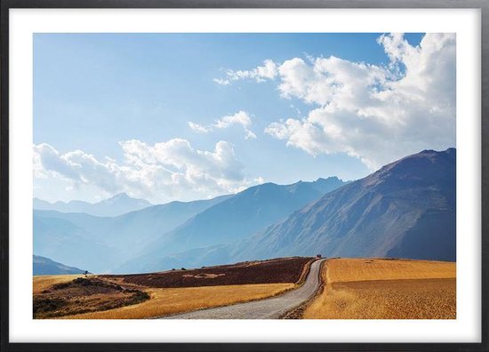 Affiche avec cadre noir - Paysage de pampa Poster