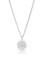 Elli Halsketting Dames Bloemen Hanger Bloem Trend Blogger Filigraan in 925 Sterling Zilver Verguld