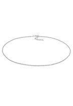Elli Dames Halsketting Dames Choker Twisted Cord Basic Trend in 925 Sterling Silver Gold Plated