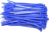 Kabelbinders 2,5 x 100 mm   -   blauw   -  zak 100 stuks   -  Tiewraps   -  Binders