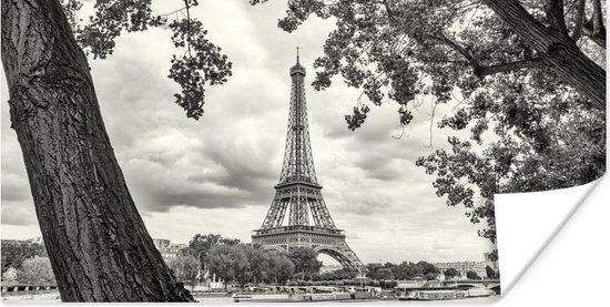 Poster Eiffeltoren door de bomen - 120x60 cm