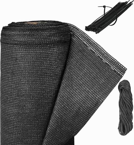 Relaxdays zichtbreeknet 2 m hoog – voor hekken – privacydoek voor tuin – 2,0 x 6 meter