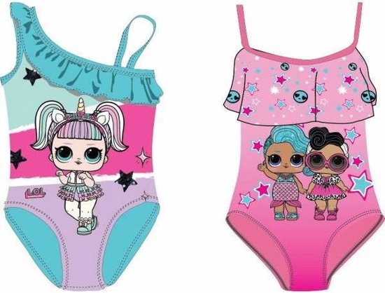 badpak meisjes L.O.L Surprise kleding- bikini-zwempak meisjes-roze-maat 5jaar-valt klein