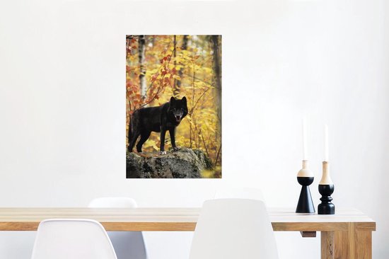 Poster Wolf - Rots - Boom - 40x60 cm