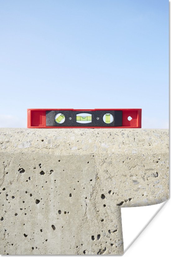 Foto: Poster stilleven waterpas beton 80x120 cm