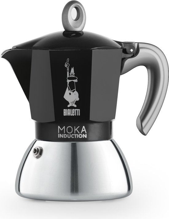 Foto: Bialetti moka induction percolator zwart 4 kops