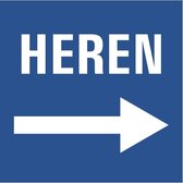 WC deur sticker heren rechts 300 x 300 mm
