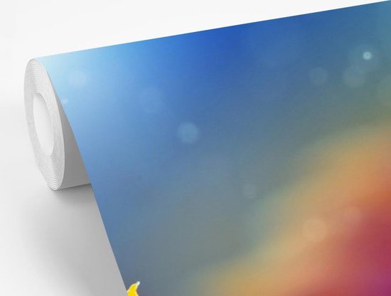 Behang - Fotobehang Mier - Bloemen - Regenboog - Breedte 390 cm x hoogte 260 cm