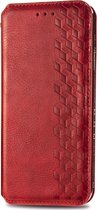 Mobigear Square Bookcase Hoesje - Geschikt voor Sony Xperia 10 II - Rood
