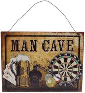 Gifts Amsterdam Wanddecoratie Man Cave 20 X 15 Cm Staal Bruin