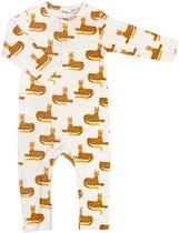 Trixie Onesie Cheetah Junior Katoen Wit/oranje Mt 86/92