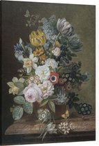 Stilleven met bloemen, Eelke Jelles Eelkema - Foto op Canvas - 75 x 100 cm
