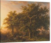 Bosgezicht, Barend Cornelis Koekkoek - Foto op Canvas - 60 x 45 cm