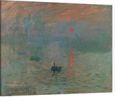 Zonsopgang, Impression, Soleil Levant, Claude Monet - Foto op Canvas - 60 x 45 cm