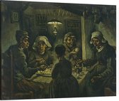 De aardappeleters, Vincent van Gogh - Foto op Canvas - 100 x 75 cm