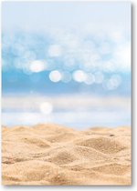 Zeegezicht - Abstract Beach / Strand - A2 Poster Staand - 42x59cm - Landschap - Natuur