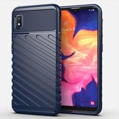 Voor Galaxy A10e Thunderbolt schokbestendige TPU zachte hoes (donkerblauw)