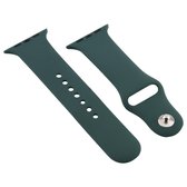 Voor Apple Watch Series 5 en 4 40 mm / 3 en 2 en 1 38 mm siliconen horlogeband (donkergroen)