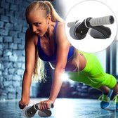 Opvouwbare buikroller Rond Home Office Mute Fitnessapparatuur Sport voor man / vrouw (zwart)