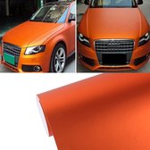 5m * 0.5m ijsblauw metallic mat ijzig ijs Auto-sticker Wrap Auto Wrapping Voertuig Sticker Motorfiets Vel Tint Vinyl Luchtbelvrij (oranje)