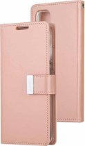 GOOSPERY RICH DIARY Voor Galaxy S20 PU + TPU Crazy Horse Texture Horizontaal Flip Leren Case, met Kaartsleuven & Portemonnee & Fotolijst (Rose Gold)