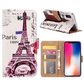 FONU Boekmodel Hoesje Parijs iPhone XS / X