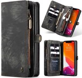 CaseMe Vintage Portemonnee Hoesje iPhone 12 Pro Max - Zwart