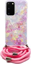 FONU Backcase Hoesje Met Koord Samsung Galaxy S20 - Pink