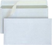 Bank envelop 110 x 220 mm wit zelfklevend 500 stuks 80 gram