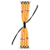 Boheemse stijl zachte keramische kralen riem voor Apple Series 6 & SE & 5 & 4 40 mm / 3 & 2 & 1 38 mm (geel)