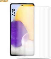 Voor Samsung Galaxy A72 5G 10 STUKS ENKAY Hat-Prince 0.26mm 9H 2.5D Gebogen Rand Gehard Glas Film