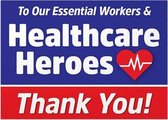 5 STKS Healthcare Worker Hero PVC muursticker