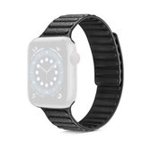 Litchi Texture Silicone Loopback Horlogeband Voor Apple Watch Series 6 & SE & 5 & 4 40mm / 3 & 2 & 1 38mm (Zwart)